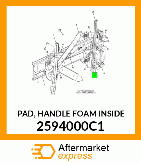 PAD, HANDLE FOAM INSIDE 2594000C1