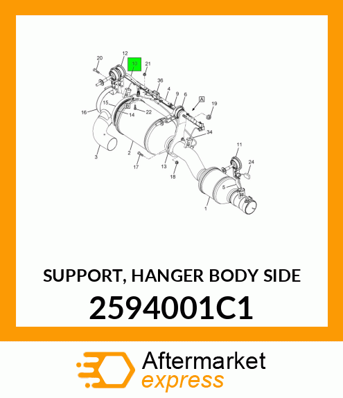 SUPPORT, HANGER BODY SIDE 2594001C1