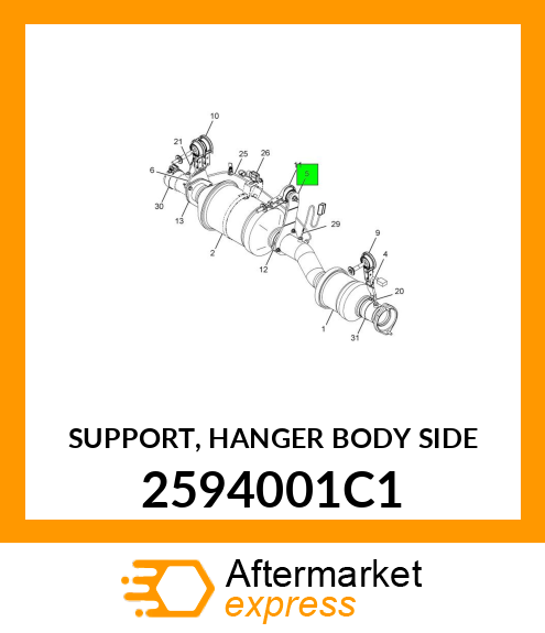 SUPPORT, HANGER BODY SIDE 2594001C1