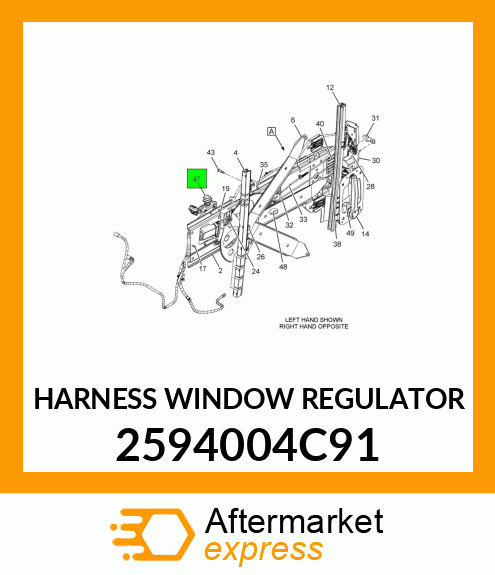 HARNESS WINDOW REGULATOR 2594004C91