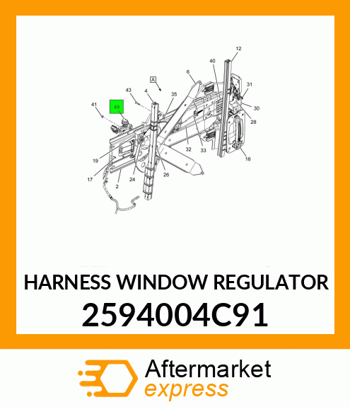 HARNESS WINDOW REGULATOR 2594004C91