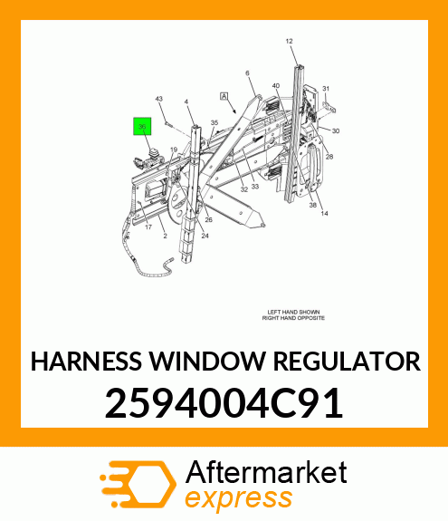 HARNESS WINDOW REGULATOR 2594004C91