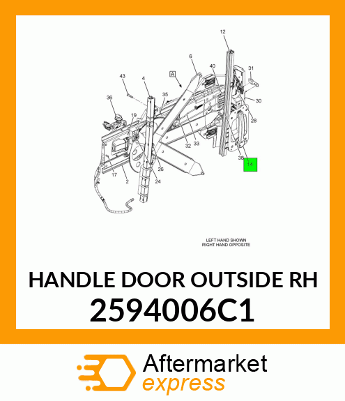 HANDLE DOOR OUTSIDE RH 2594006C1