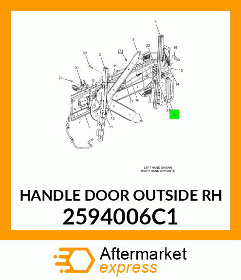 HANDLE DOOR OUTSIDE RH 2594006C1