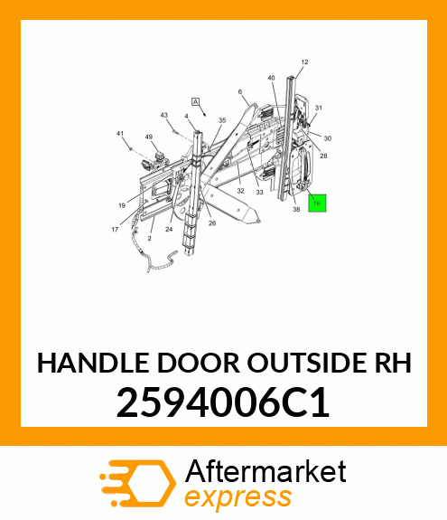 HANDLE DOOR OUTSIDE RH 2594006C1