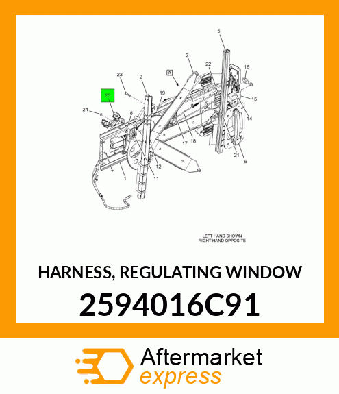 HARNESS, REGULATING WINDOW 2594016C91