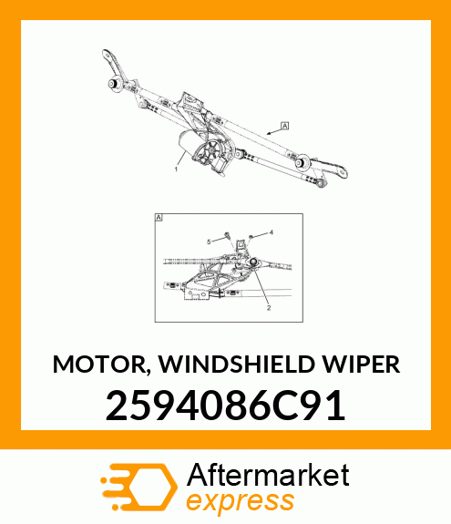 MOTOR, WINDSHIELD WIPER 2594086C91