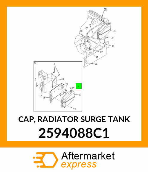 CAP, RADIATOR SURGE TANK 2594088C1