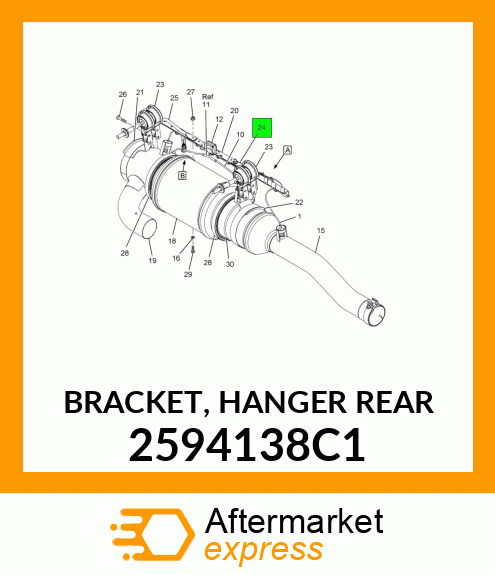 BRACKET, HANGER REAR 2594138C1