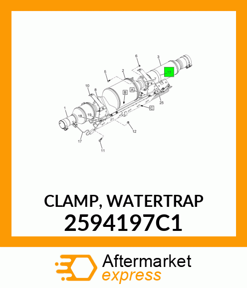 CLAMP, WATERTRAP 2594197C1