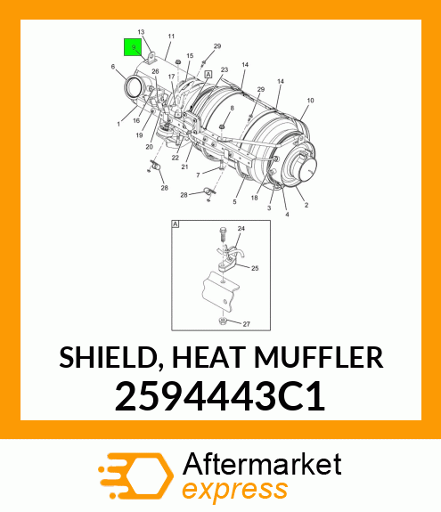 SHIELD, HEAT MUFFLER 2594443C1