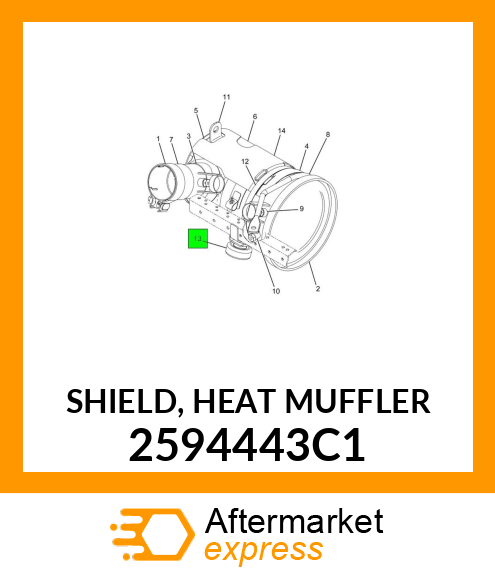 SHIELD, HEAT MUFFLER 2594443C1