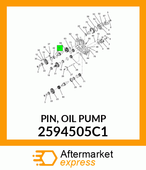 PIN, OIL PUMP 2594505C1