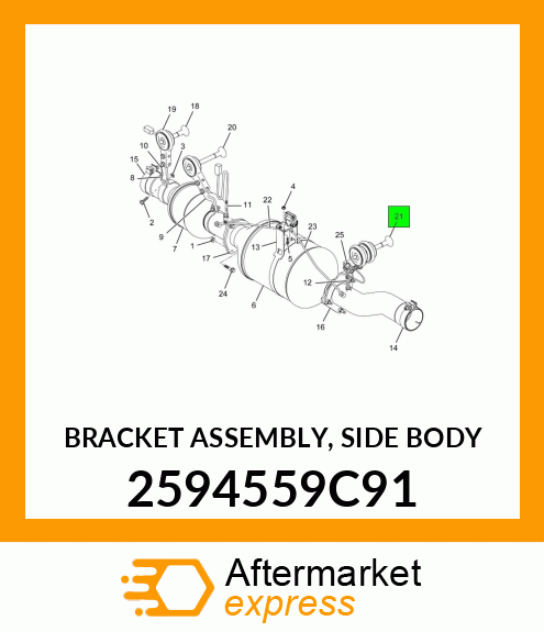 BRACKET ASSEMBLY, SIDE BODY 2594559C91