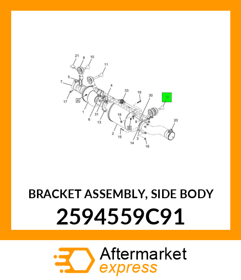 BRACKET ASSEMBLY, SIDE BODY 2594559C91