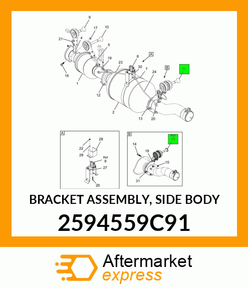 BRACKET ASSEMBLY, SIDE BODY 2594559C91