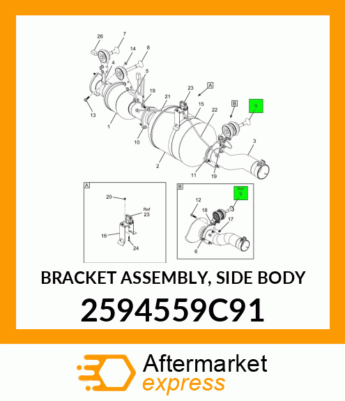 BRACKET ASSEMBLY, SIDE BODY 2594559C91