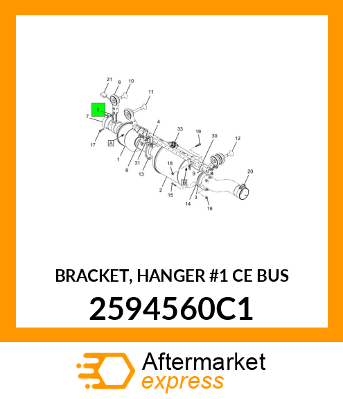 BRACKET, HANGER #1 CE BUS 2594560C1