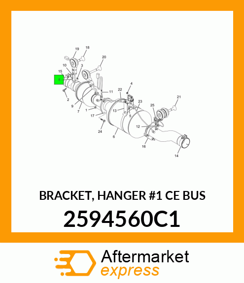 BRACKET, HANGER #1 CE BUS 2594560C1