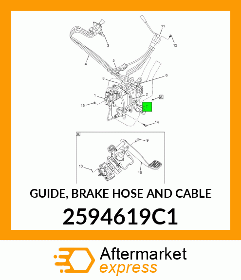 GUIDE, BRAKE HOSE AND CABLE 2594619C1