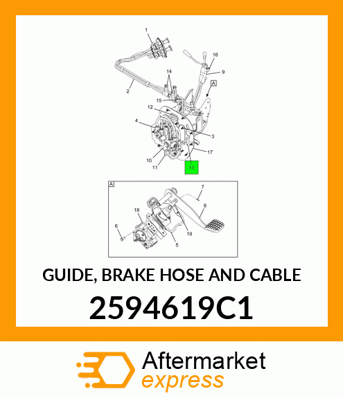 GUIDE, BRAKE HOSE AND CABLE 2594619C1