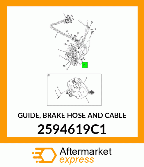 GUIDE, BRAKE HOSE AND CABLE 2594619C1