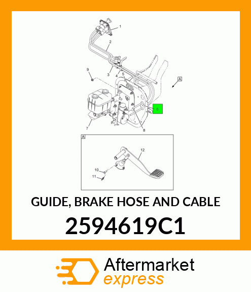 GUIDE, BRAKE HOSE AND CABLE 2594619C1