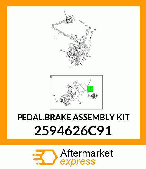 PEDAL,BRAKE ASSEMBLY KIT 2594626C91