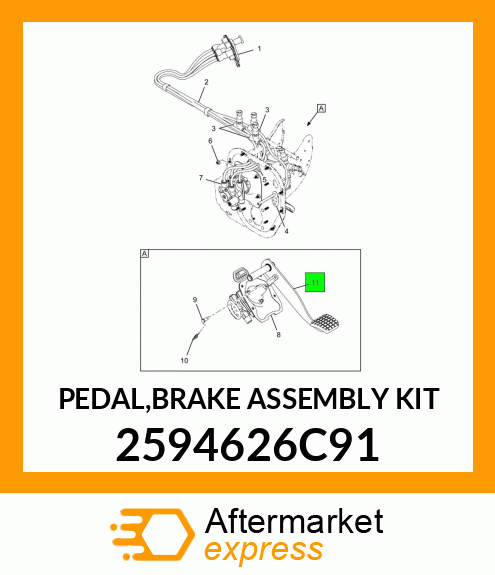 PEDAL,BRAKE ASSEMBLY KIT 2594626C91