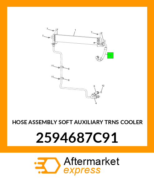 HOSE ASSEMBLY SOFT AUXILIARY TRNS COOLER 2594687C91