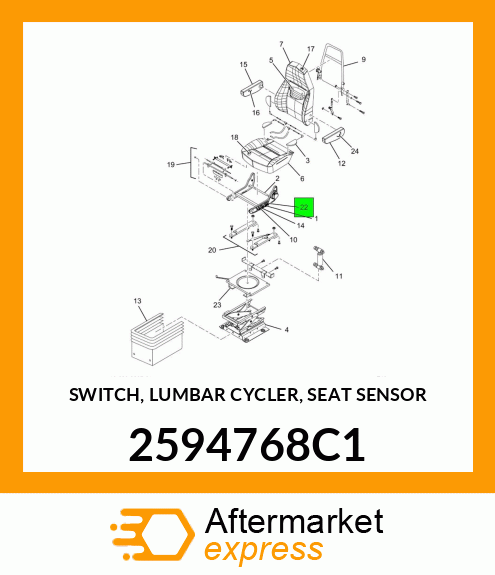 SWITCH, LUMBAR CYCLER, SEAT SENSOR 2594768C1