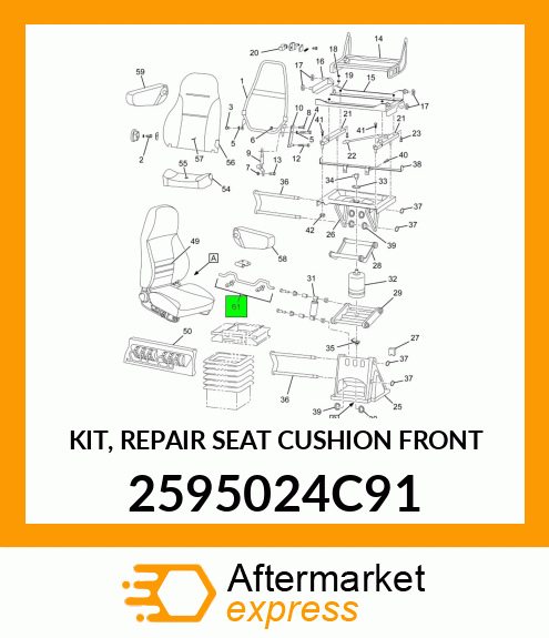 KIT, REPAIR SEAT CUSHION FRONT 2595024C91