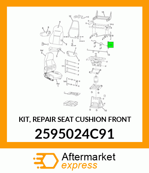 KIT, REPAIR SEAT CUSHION FRONT 2595024C91