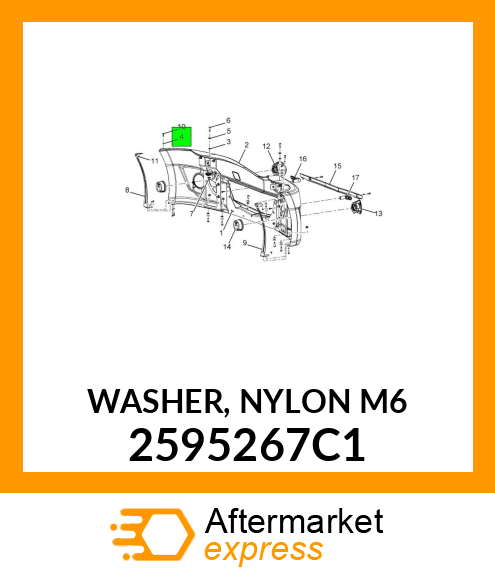 WASHER, NYLON M6 2595267C1