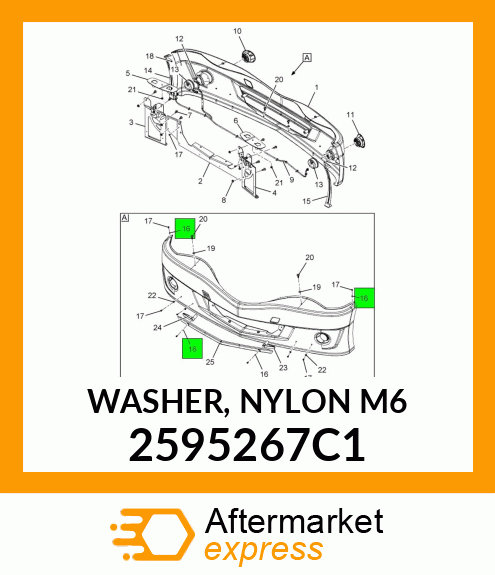 WASHER, NYLON M6 2595267C1