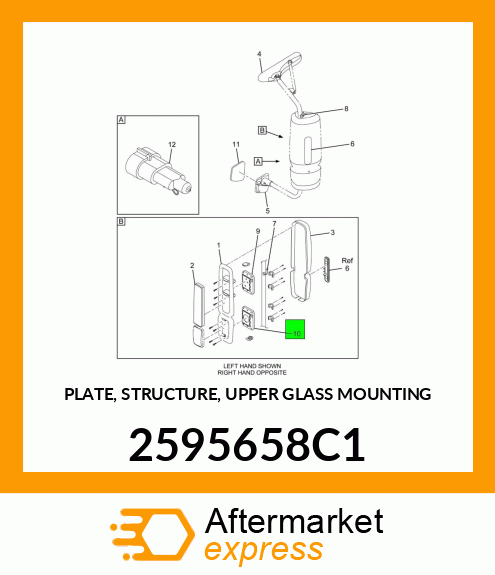 PLATE, STRUCTURE, UPPER GLASS MOUNTING 2595658C1