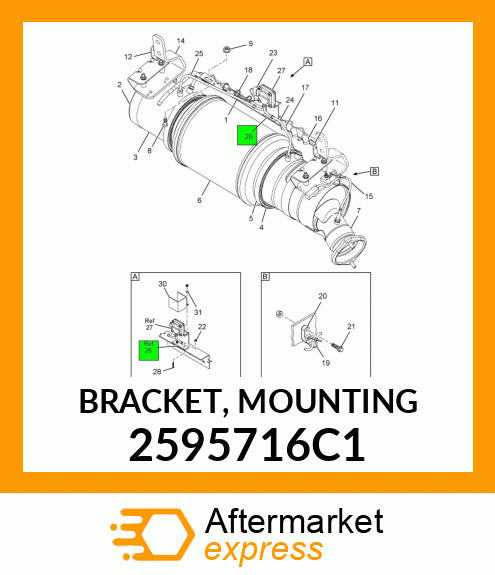 BRACKET, MOUNTING 2595716C1