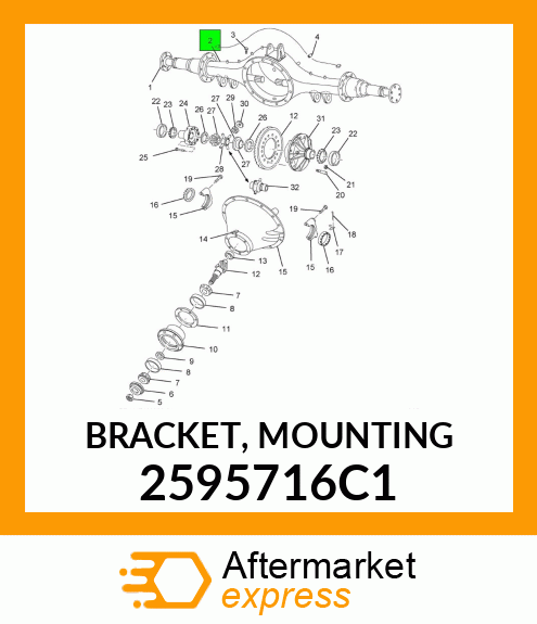 BRACKET, MOUNTING 2595716C1