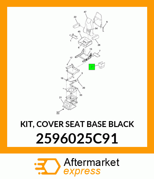 KIT, COVER SEAT BASE BLACK 2596025C91