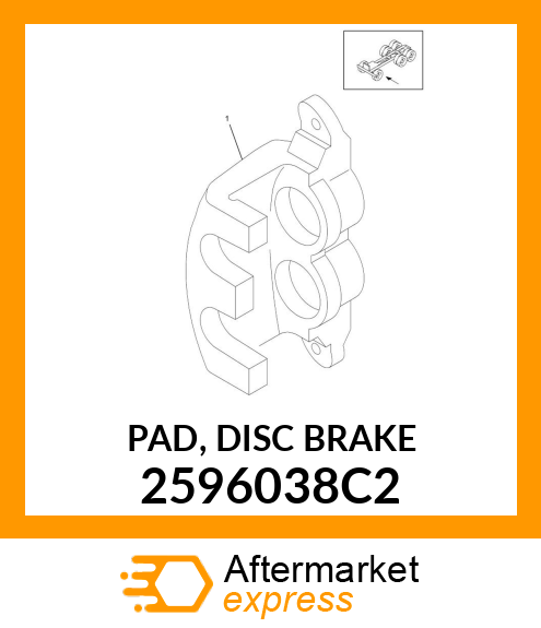 PAD, DISC BRAKE 2596038C2