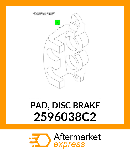 PAD, DISC BRAKE 2596038C2