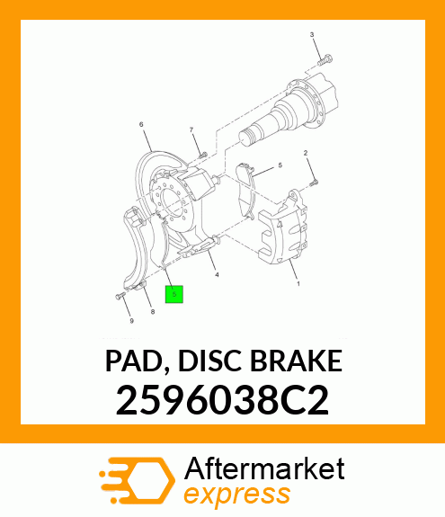 PAD, DISC BRAKE 2596038C2