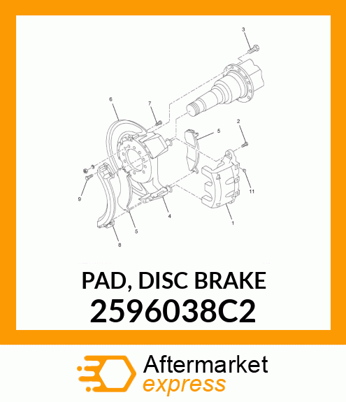 PAD, DISC BRAKE 2596038C2