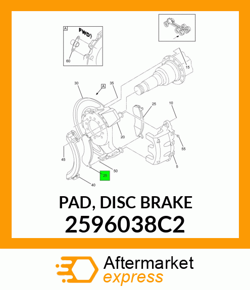 PAD, DISC BRAKE 2596038C2