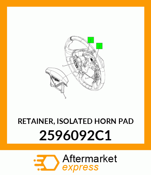 RETAINER, ISOLATED HORN PAD 2596092C1