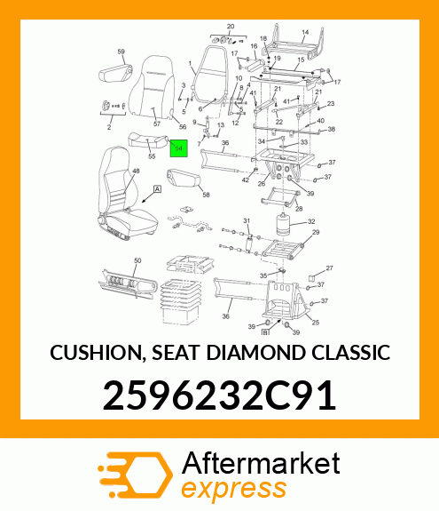 CUSHION, SEAT DIAMOND CLASSIC 2596232C91