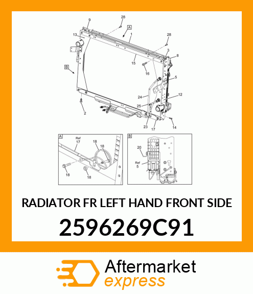 RADIATOR FR LEFT HAND FRONT SIDE 2596269C91