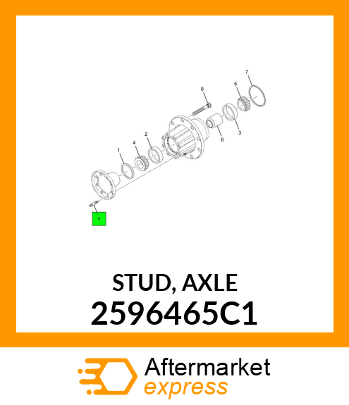 STUD, AXLE 2596465C1