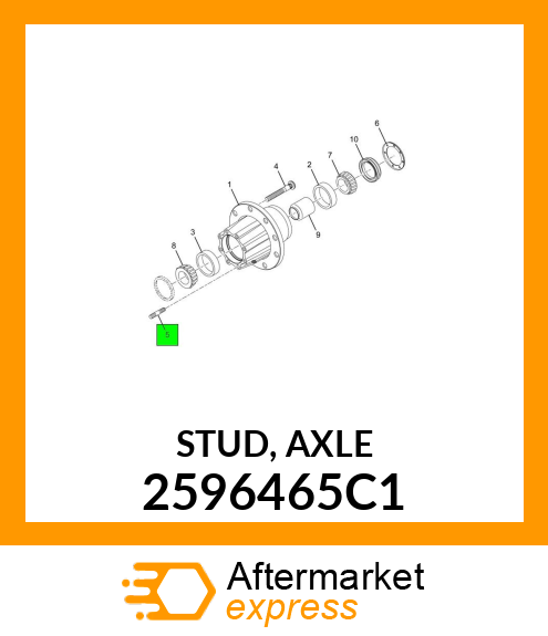 STUD, AXLE 2596465C1