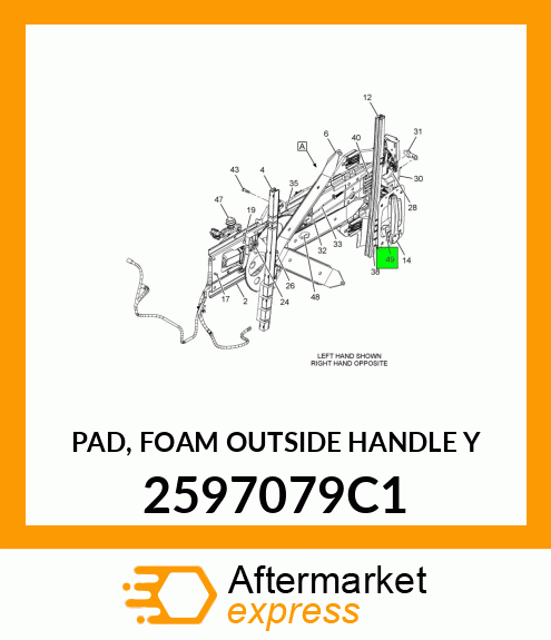 PAD, FOAM OUTSIDE HANDLE Y 2597079C1